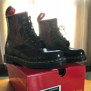 1460 chinese new year leather lace up boots